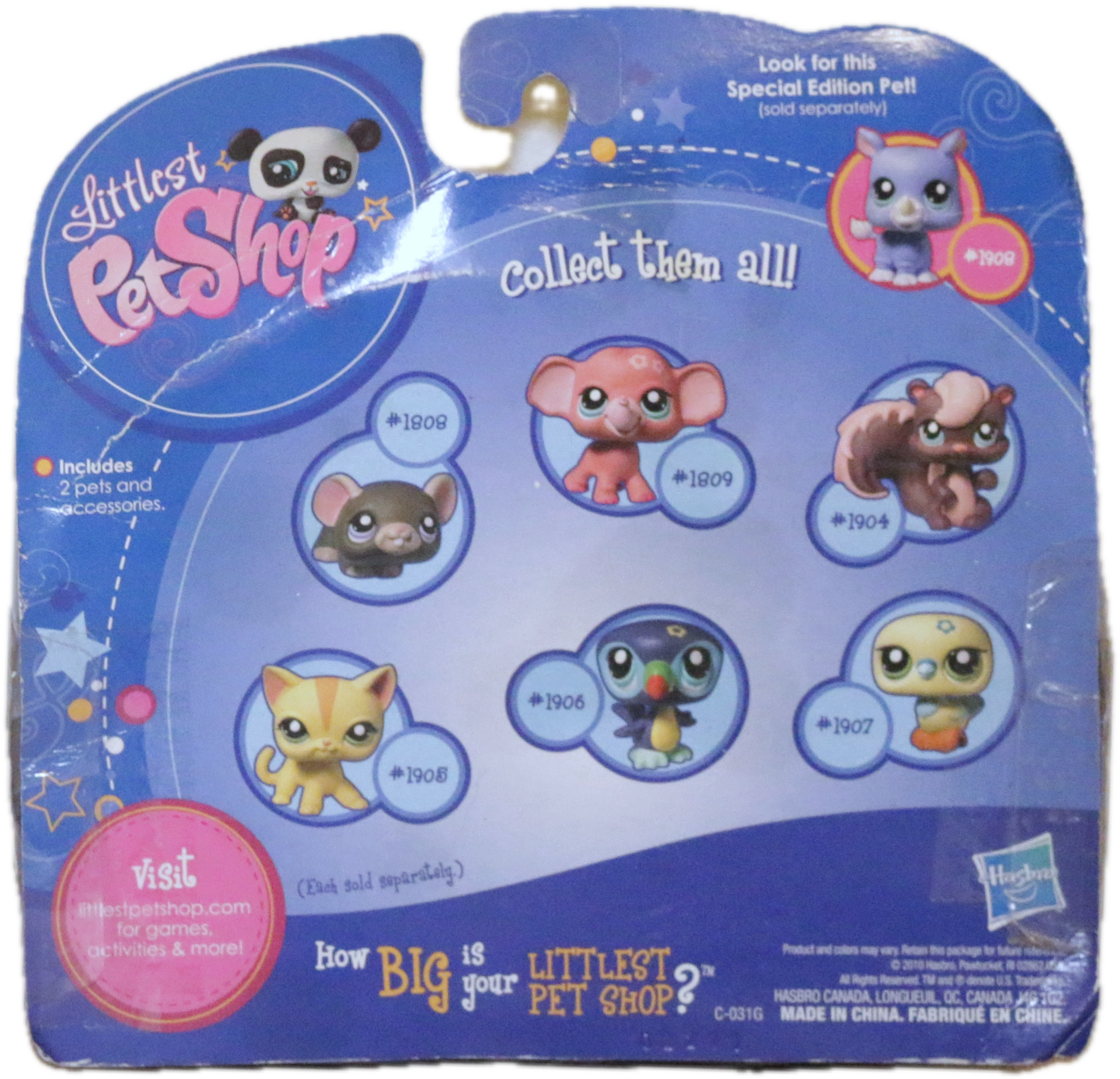 Collector Pets: Elephant and Mouse #1808 #1809