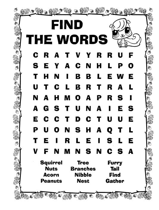 Littlest Pet Shop Activity: Find The Words!