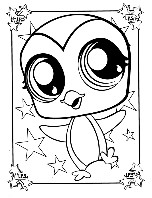 🐧 LPS Penguin Coloring Pages