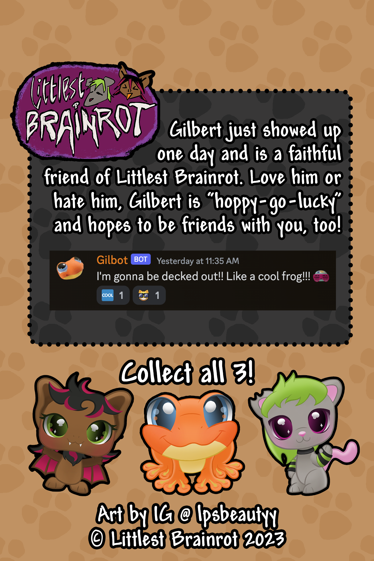 Littlest Brainrot Mascot Sticker - Gilbert