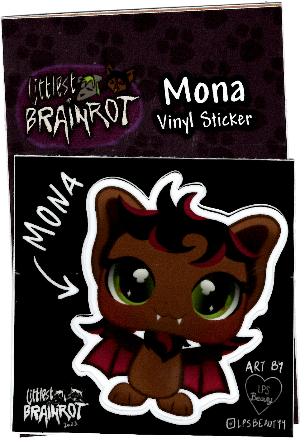 Littlest Brainrot Mascot Sticker - Mona