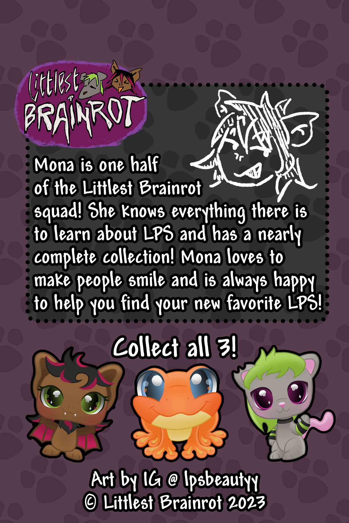 Littlest Brainrot Mascot Sticker - Mona